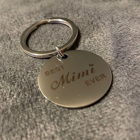 Stainless Steel Bag Charm Keychain “Best Mimi Ever” Love for Grandmother! - Picture 4 of 4